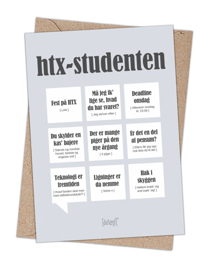 Billede af HTX-studenten, anledningskort