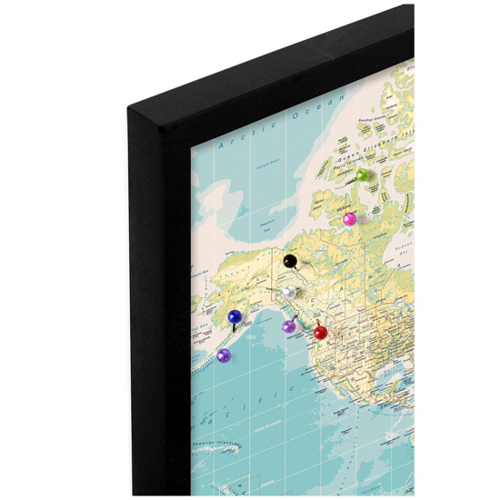 Billede af Pin Board - WorldMap - Vintage