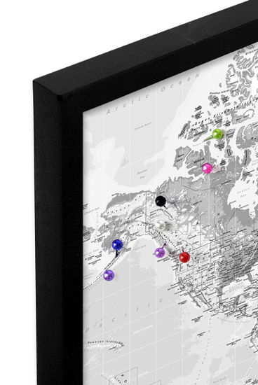 Billede af Pin Board - World Map - Light