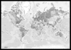 Billede af Pin Board - World Map - Light
