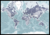 Billede af Pin Board - WorldMap - Iceblue