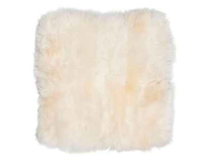Vis detaljer for Hvidt lammeskindssæde Billede af Hvidt lammeskindssæde