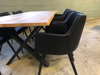 Billede af Claes spisebordssæt med 6 stk Ventus Griffin stole i sort PU læder