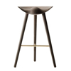 Billede af ML 42 bar stool brun olieret eg /messing