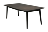 Billede af Dan-Form spisebord med sorte ben og sten laminat inkl. Tillægsplader