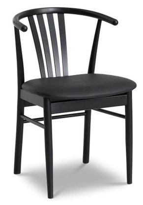 Vis detaljer for Jane sort spisebordsstol Billede af Jane sort spisebordsstol