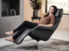 Billede af Global Comfort Ventura large lænestol med indbygget fodskammel