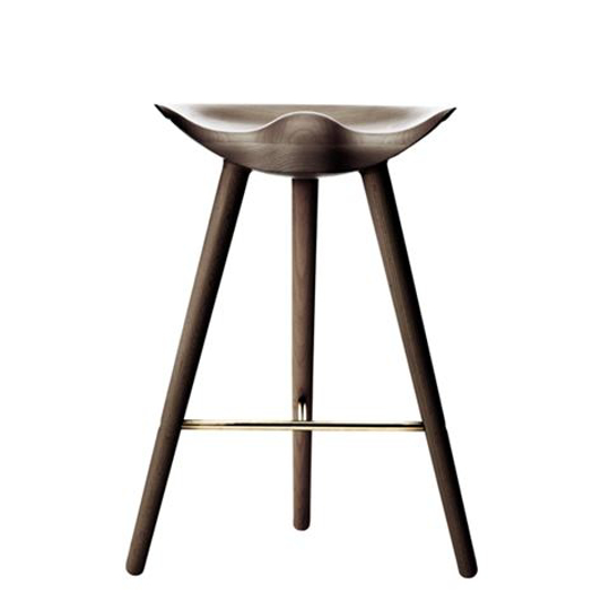 Billede af ML 42 counter stool brun olieret eg /messing