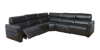 Billede af Kuka 1282 EL sofa m/indbygget skammel sort læder