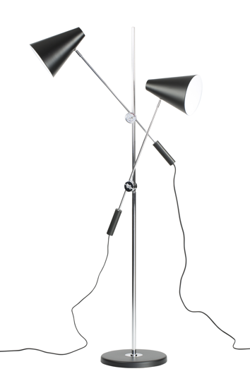 Billede af Standerlampe med 2 lamper, sort