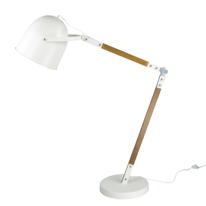 Vis detaljer for Gulvlampe med hvid skærm Billede af Gulvlampe med hvid skærm