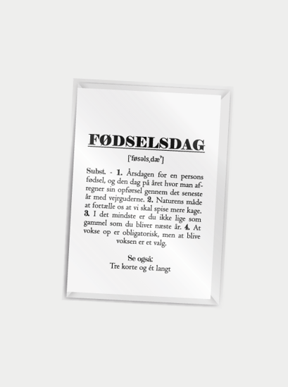 Billede af Fødselsdag (definition), A7