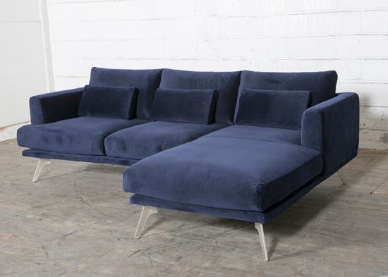 Billede af Velour Chaiselongsofa