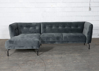 Billede af Velour chaiselongsofa