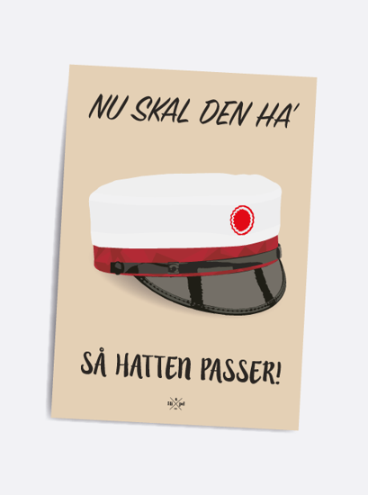 Billede af Så hatten passer (rød hue), A5 Kort