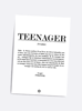 Billede af Teenager (definition), A5 kort