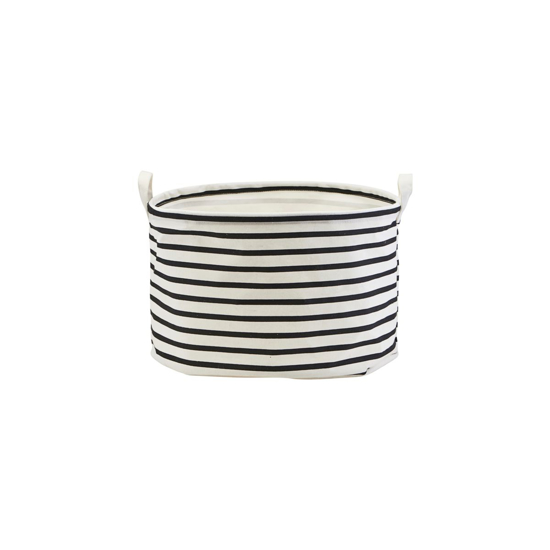 Billede af Opbevaring, Stripes, Sort/Hvid, Dia.: 40 cm h.: 25 cm