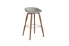 Billede af AAS32 Stool High walnut grey shell w. stainless steel footrest H74/85