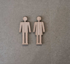 Billede af Toilet piktogram, mand & dame - M