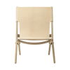 Billede af Saxe stol - Sæbe eg, natur læder