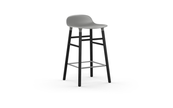 Billede af Form barstol, 65cm - sort eg