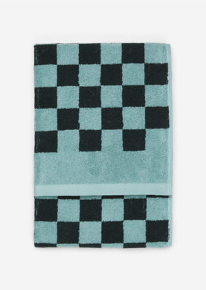 Vis detaljer for Checker Towel Aquamarine, 50x100cm Billede af Checker Towel Aquamarine, 50x100cm