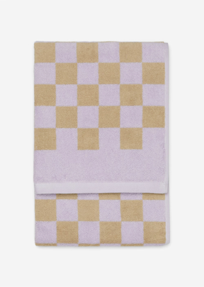 Vis detaljer for Checker Towel Lilla, 50x100cm Billede af Checker Towel Lilla, 50x100cm