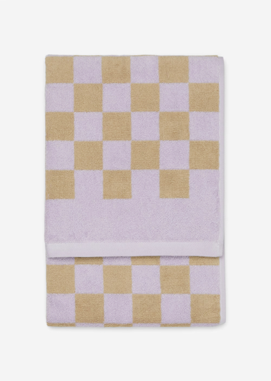 Billede af Checker Towel Lilla, 50x100cm