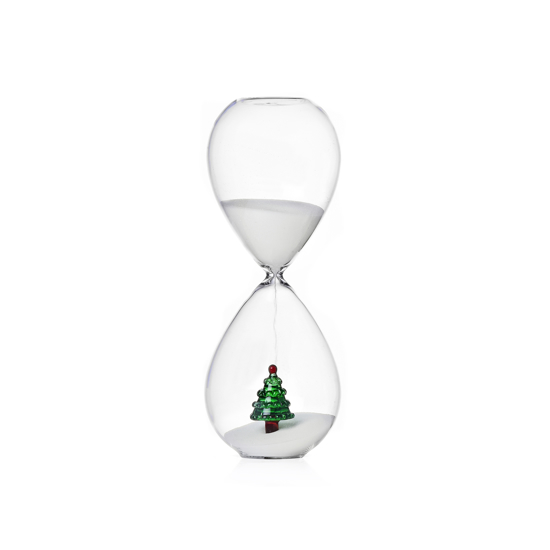 Billede af White Bear & Wish Tree timeglas m. juletræ