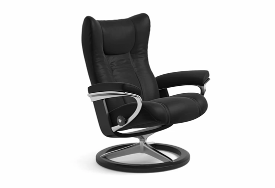 Billede af Stressless Wing lænestol med Signature stel