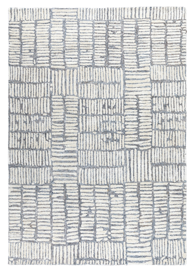 Billede af Wilton håndtuftet tæppe, 160x230cm - Ivory/grå