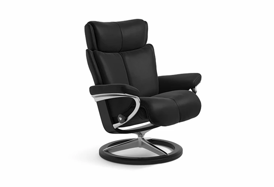 Billede af Stressless Magic lænestol med Signature stel, M - Sort