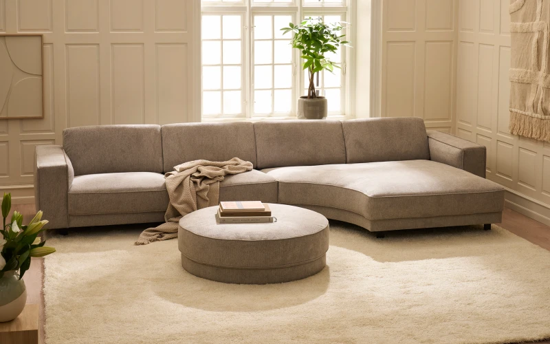 Billede af Samba Day sofa med chaiselong rund med RIO arm