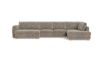 Billede af Halifax sofa med chaiselong og open end