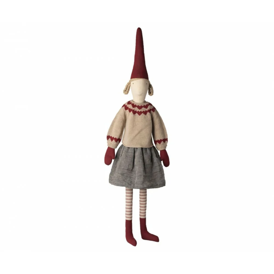 Billede af Nisse, str. 6 - Pige m. nederdel og sweater