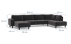 Billede af Solution 2701 sofa med chaiselong og open end