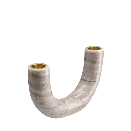 Billede af Marble double lysestage