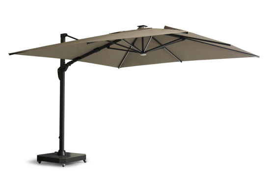 Billede af Palma parasol inkl. lys, cover & fod på hjul