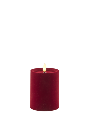 Billede af Sille Velvet Led Bloklys, Ø7,5x10cm