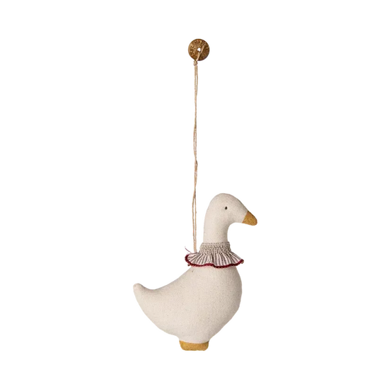 Billede af Stof ornament, gås m. rød krave