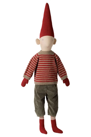 Billede af Nisse, str. 5 - Dreng med stribet strikket sweater