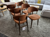 Billede af 6 stk Ram spisestole m. wood comfort shell